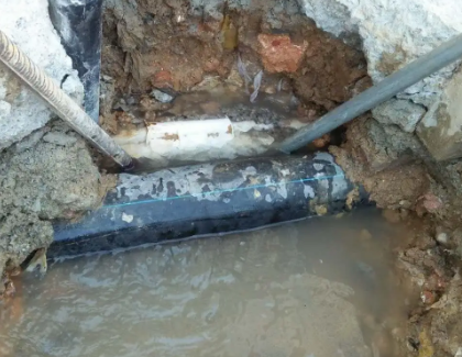 铁山测漏水之水管漏水